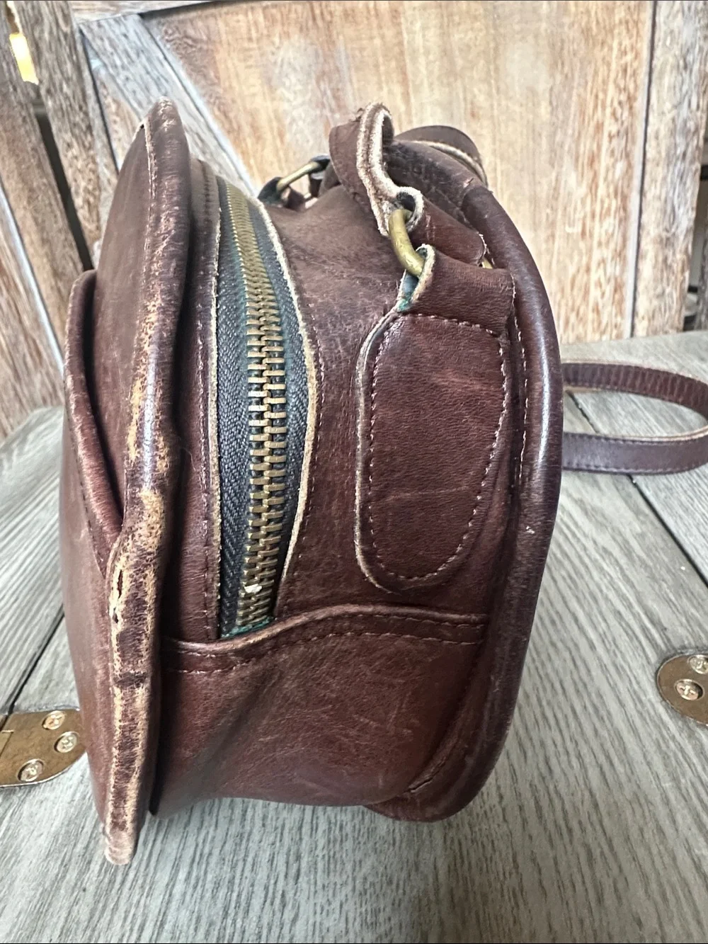 Coach Vintage Chester Canteen Leather Crossbody Shoulder Bag Restoration Project